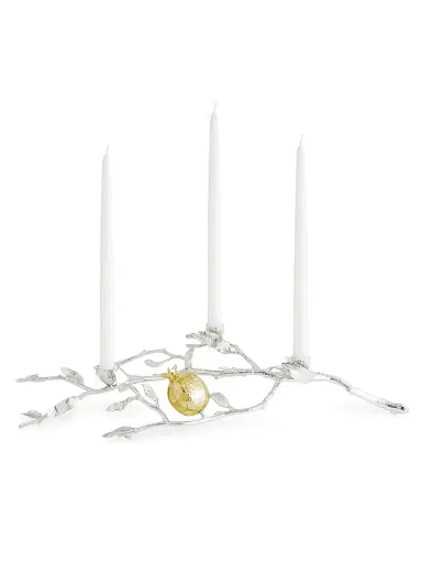 Michael Aram Pomegranate Silver & Gold Low Candleholder | Thumbnail 4