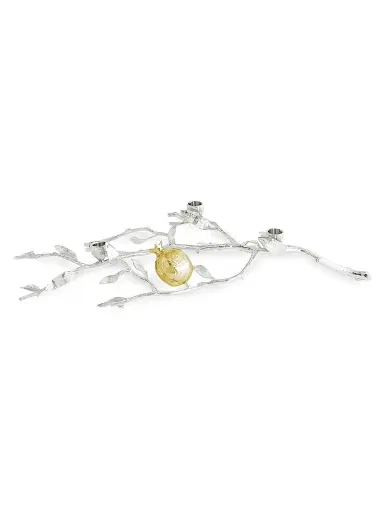 Michael Aram Pomegranate Silver & Gold Low Candleholder | Thumbnail 1
