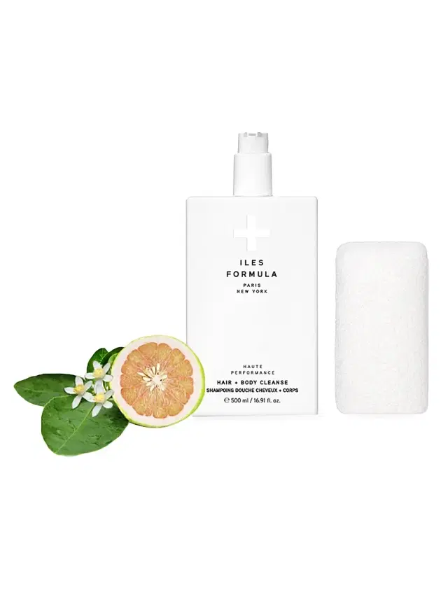 Iles Formula Women's Hair + Body Cleanse With Body Sponge 2-Piece Set