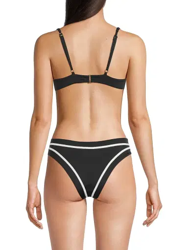 BEACH RIOT Women's Lulu Sporty Swim Top - Bandana Black - Size Small | Thumbnail 5