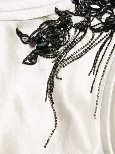 Jason Wu Collection Women's Embellished Washed-Twill Cap-Sleeve Gown | Thumbnail 7 Jason Wu Collection Women's Embellished Washed-Twill Cap-Sleeve Gown | Thumbnail 7