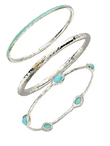 Ippolita Women's Rock Candy Turquoise & Sterling Silver Five-Stone Bangle Bracelet - Turquoise Silver | Thumbnail 2