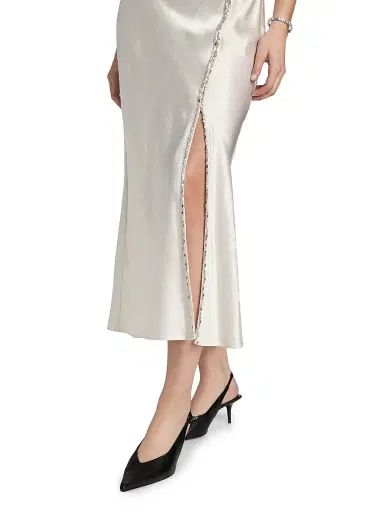 Jason Wu Collection Women's Embellished Washed-Twill Bias Midi-Skirt | Thumbnail 6 Jason Wu Collection Women's Embellished Washed-Twill Bias Midi-Skirt | Thumbnail 6
