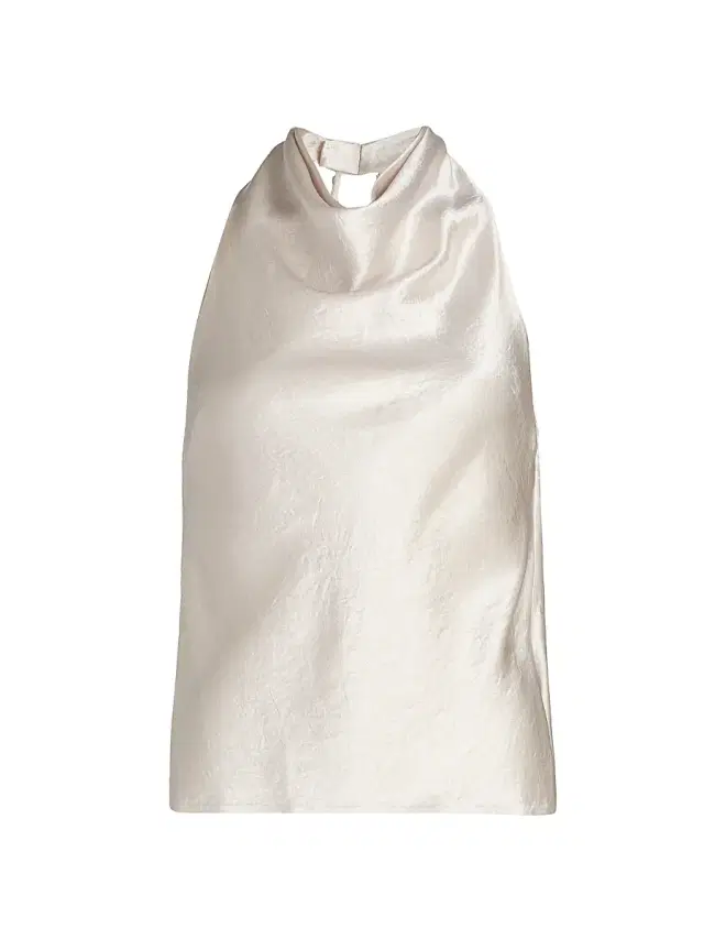 Jason Wu Collection Women's Embellished Washed-Twill Halterneck Top - Oyster
