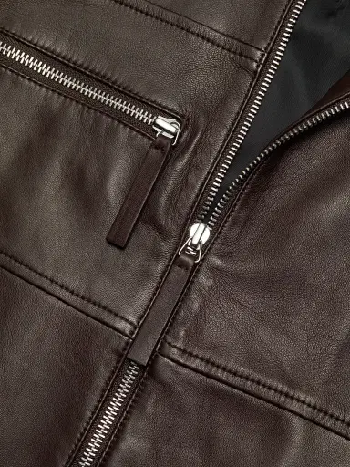 Proenza Schouler White Label Women's Annabel Leather Jacket - Chocolate - Size 12 | Thumbnail 7 Proenza Schouler White Label Women's Annabel Leather Jacket - Chocolate - Size 12 | Thumbnail 7