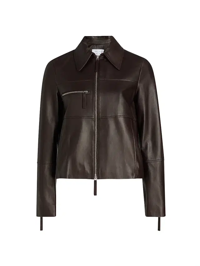 Proenza Schouler White Label Women's Annabel Leather Jacket - Chocolate