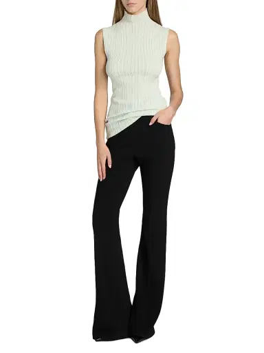 Proenza Schouler White Label Women's Kalea Compact Stretch Crepe Pants - Black - Size 12 | Thumbnail 2 Proenza Schouler White Label Women's Kalea Compact Stretch Crepe Pants - Black - Size 12 | Thumbnail 2