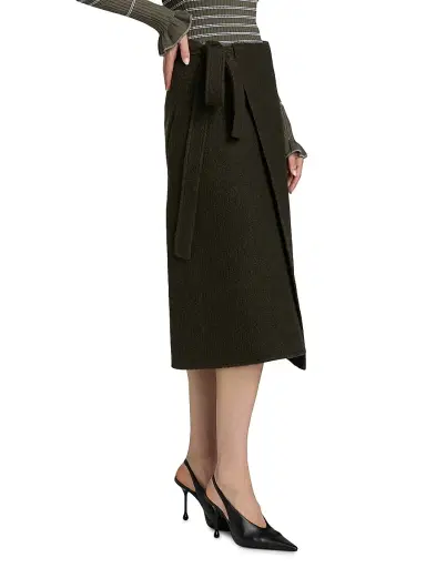 Proenza Schouler Women's Bodhi Bouclé Twill Wrap Skirt | Thumbnail 4
