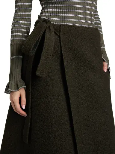 Proenza Schouler Women's Bodhi Bouclé Twill Wrap Skirt | Thumbnail 6