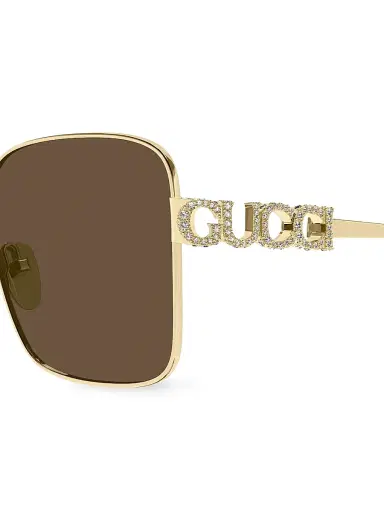 Gucci Women's Block Bending 54MM Square Sunglasses - Gold Brown | Thumbnail 3 Gucci Women's Block Bending 54MM Square Sunglasses - Gold Brown | Thumbnail 3