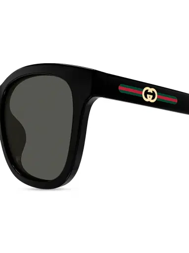 Gucci Women's Lines 55MM Square Sunglasses - Black | Thumbnail 4