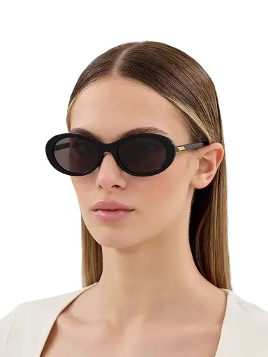 Bottega Veneta Women's 55MM Oval Sunglasses - Black | Thumbnail 3 Bottega Veneta Women's 55MM Oval Sunglasses - Black | Thumbnail 3
