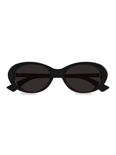 Bottega Veneta Women's 55MM Oval Sunglasses - Black | Thumbnail 4 Bottega Veneta Women's 55MM Oval Sunglasses - Black | Thumbnail 4