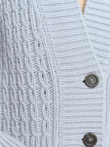 Malo Women's Anna Cashmere Cardigan - Sea Grey | Thumbnail 6