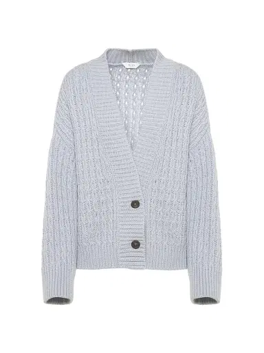 Malo Women's Anna Cashmere Cardigan - Sea Grey | Thumbnail 1