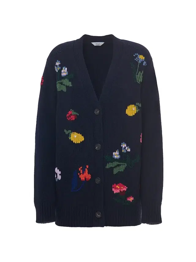 Women's Dalia Cashmere Cardigan Sweater - Navy