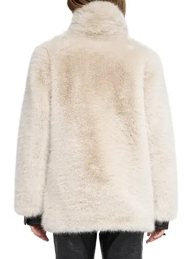 Zadig & Voltaire Women's Fleur Faux-Fur Coat - Ecru - Size Small | Thumbnail 5