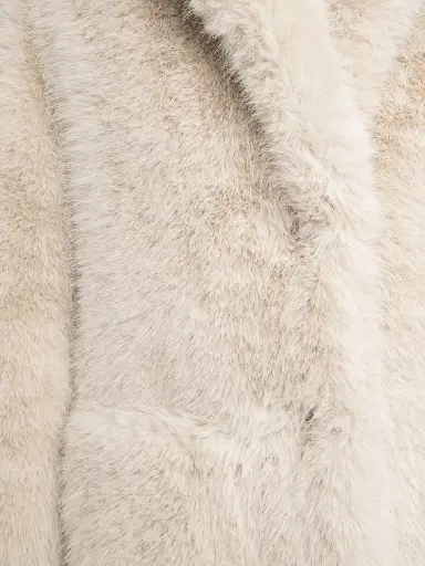 Zadig & Voltaire Women's Fleur Faux-Fur Coat - Ecru - Size Small | Thumbnail 6