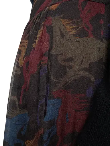 Zadig & Voltaire Women's Jadys Mousseline Horse-Printed A-Line Miniskirt - Dark Chocolate - Size Medium | Thumbnail 7