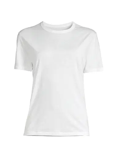 MAJESTIC FILATURES Women's Cotton Crewneck T-Shirt - White - Size Large | Thumbnail 1