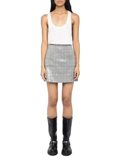 Zadig & Voltaire Women's Jaime Car Sequined A-Line Miniskirt - Black - Size Large | Thumbnail 2