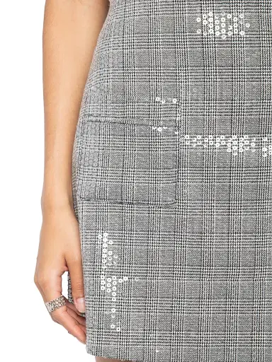 Zadig & Voltaire Women's Jaime Car Sequined A-Line Miniskirt - Black - Size Large | Thumbnail 6