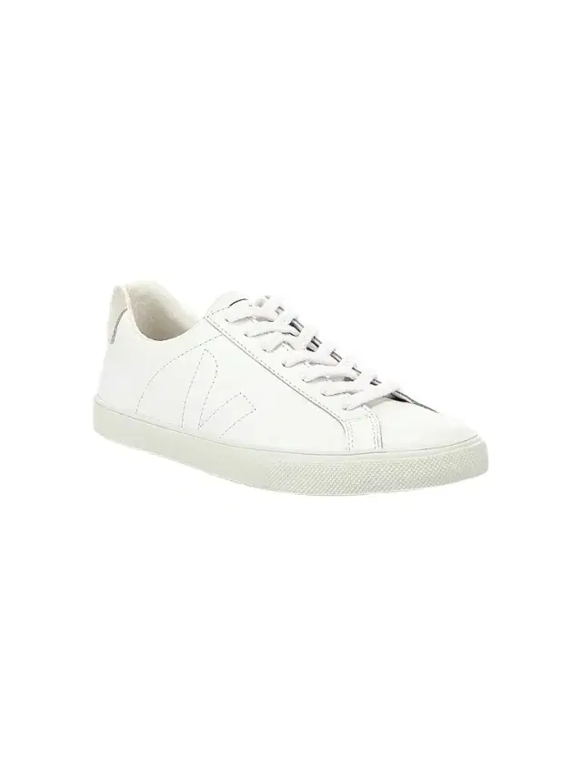 Veja Women's Esplar Stitched Logo Leather Low-Top Sneakers - Extra White Natural