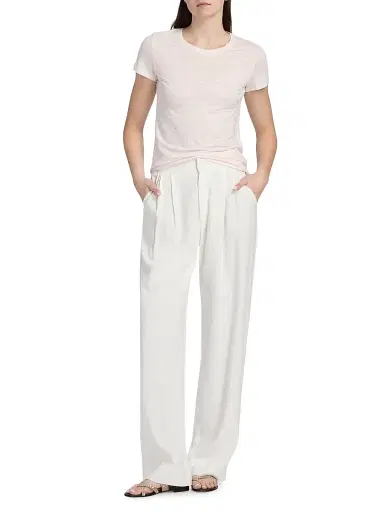 Majestic Filatures Women's Stretch-Linen T-Shirt - Eau De Rose | Thumbnail 2 Majestic Filatures Women's Stretch-Linen T-Shirt - Eau De Rose | Thumbnail 2