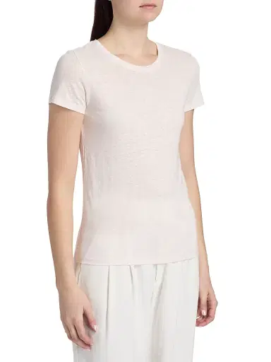 Majestic Filatures Women's Stretch-Linen T-Shirt - Eau De Rose | Thumbnail 4 Majestic Filatures Women's Stretch-Linen T-Shirt - Eau De Rose | Thumbnail 4