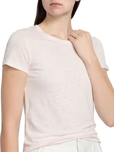 Majestic Filatures Women's Stretch-Linen T-Shirt - Eau De Rose | Thumbnail 6 Majestic Filatures Women's Stretch-Linen T-Shirt - Eau De Rose | Thumbnail 6