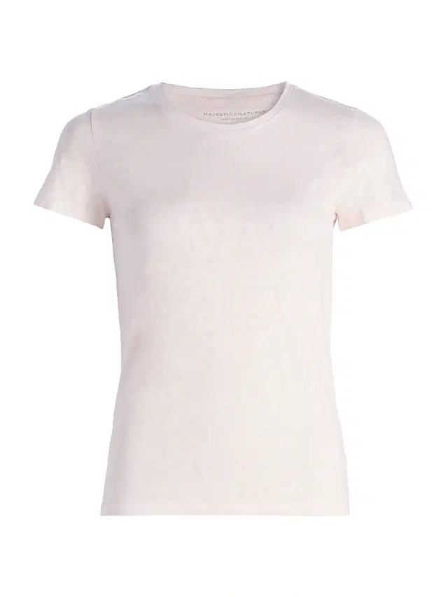 Women's Stretch-Linen T-Shirt - Eau De Rose