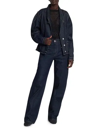 Isabel Marant Women's Dolie Blouson Denim Jacket - Dark Midnight - Size 10 | Thumbnail 2 Isabel Marant Women's Dolie Blouson Denim Jacket - Dark Midnight - Size 10 | Thumbnail 2