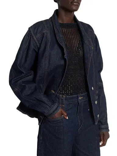 Isabel Marant Women's Dolie Blouson Denim Jacket - Dark Midnight - Size 10 | Thumbnail 6 Isabel Marant Women's Dolie Blouson Denim Jacket - Dark Midnight - Size 10 | Thumbnail 6