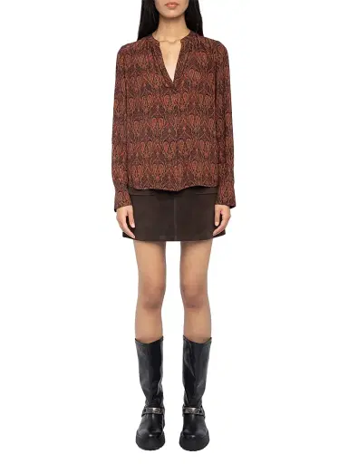 Zadig & Voltaire Women's Tinko Paisley Top - Black - Size Large | Thumbnail 2 Zadig & Voltaire Women's Tinko Paisley Top - Black - Size Large | Thumbnail 2