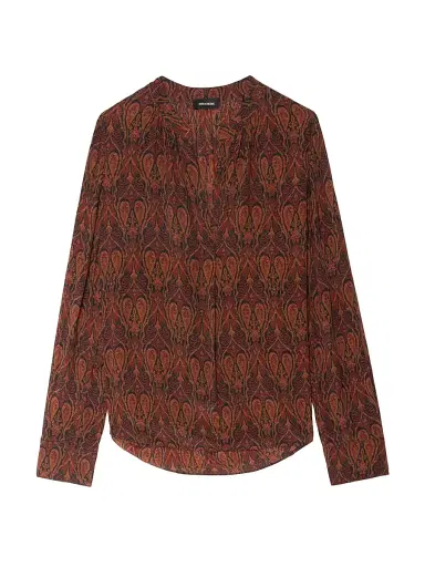 Zadig & Voltaire Women's Tinko Paisley Top - Black - Size Large | Thumbnail 1 Zadig & Voltaire Women's Tinko Paisley Top - Black - Size Large | Thumbnail 1