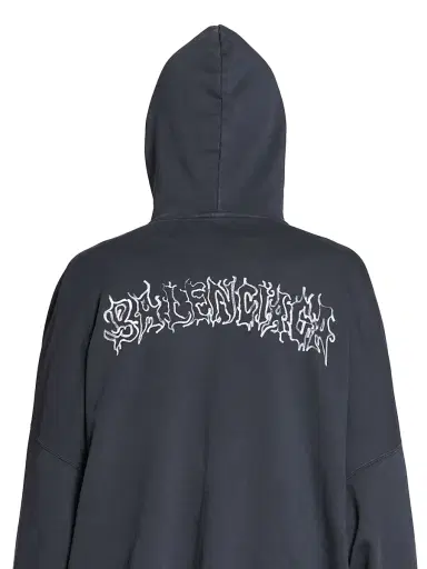 Balenciaga Men's Diy Metal Outline Hoodie Oversized - Black Faded - Size Small | Thumbnail 6 Balenciaga Men's Diy Metal Outline Hoodie Oversized - Black Faded - Size Small | Thumbnail 6
