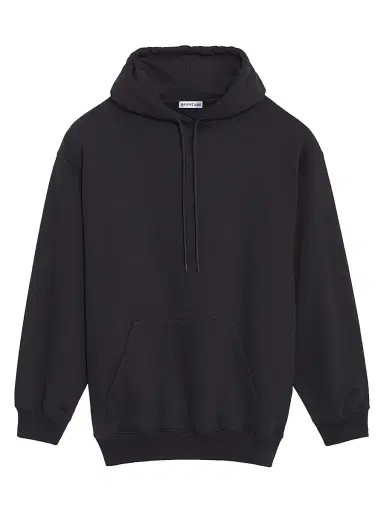 Balenciaga Women's Logo Hoodie Sweatshirt - Black | Thumbnail 1