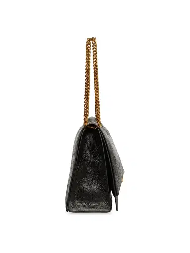 Balenciaga Women's Crush Chain Bag - Black | Thumbnail 3 Balenciaga Women's Crush Chain Bag - Black | Thumbnail 3