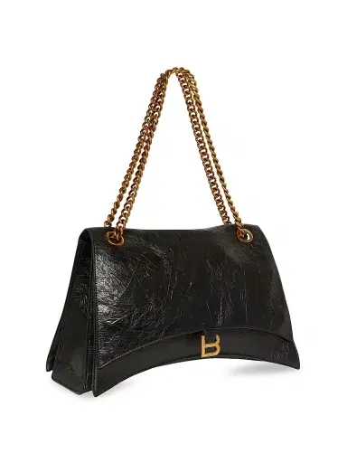 Balenciaga Women's Crush Chain Bag - Black | Thumbnail 1 Balenciaga Women's Crush Chain Bag - Black | Thumbnail 1
