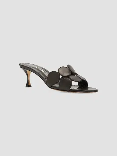 Manolo Blahnik Women's Haribalmu 55MM Leather Mules - Black - Size 8.5 | Thumbnail 3 Manolo Blahnik Women's Haribalmu 55MM Leather Mules - Black - Size 8.5 | Thumbnail 3