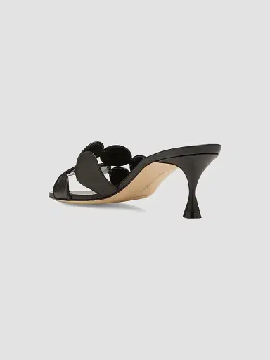 Manolo Blahnik Women's Haribalmu 55MM Leather Mules - Black - Size 8.5 | Thumbnail 4 Manolo Blahnik Women's Haribalmu 55MM Leather Mules - Black - Size 8.5 | Thumbnail 4