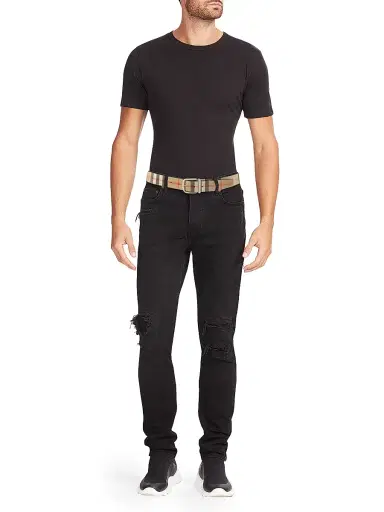 Burberry Men's Reversible Check B Buckle Belt - Black Sand Silver - Size 34 | Thumbnail 2