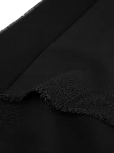TOTEME Women's Logo Wool Scarf - Black | Thumbnail 2 TOTEME Women's Logo Wool Scarf - Black | Thumbnail 2