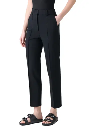 Akris punto Women's Ferry Jersey Mid-Rise Tapered-Leg Pants | Thumbnail 4