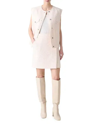 Akris punto Women's Bouclé Tweed Gilet | Thumbnail 2
