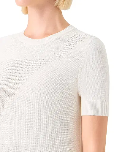 Akris Women's Knit Silk-Cotton Top - Ecru | Thumbnail 6 Akris Women's Knit Silk-Cotton Top - Ecru | Thumbnail 6