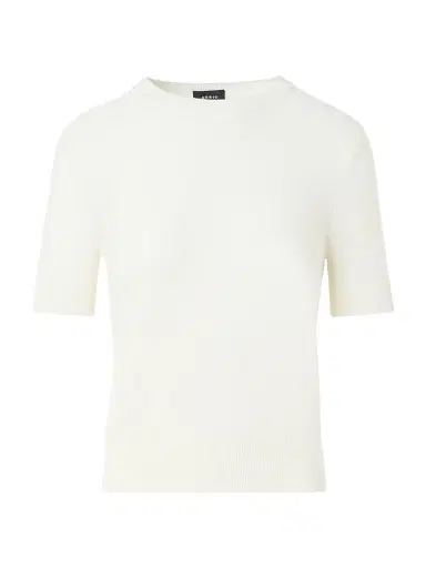 Akris Women's Knit Silk-Cotton Top - Ecru | Thumbnail 1 Akris Women's Knit Silk-Cotton Top - Ecru | Thumbnail 1