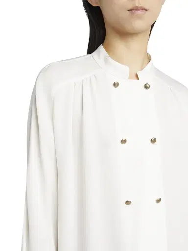 Giorgio Armani Women's Ouble Silk Blouse - White - Size 8 | Thumbnail 5 Giorgio Armani Women's Ouble Silk Blouse - White - Size 8 | Thumbnail 5