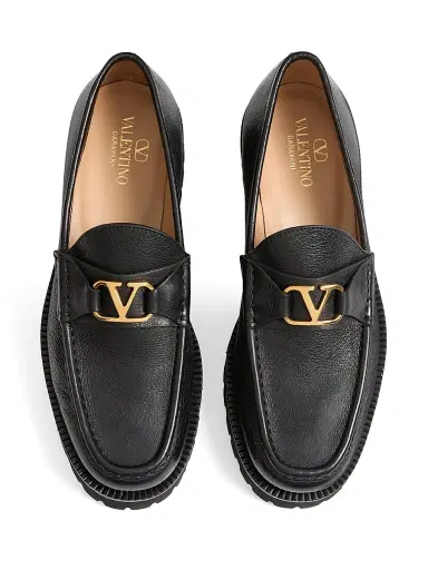 Valentino Garavani Men's VLogo Signature Buffalo Loafers - Black - Size 11.5 | Thumbnail 4 Valentino Garavani Men's VLogo Signature Buffalo Loafers - Black - Size 11.5 | Thumbnail 4