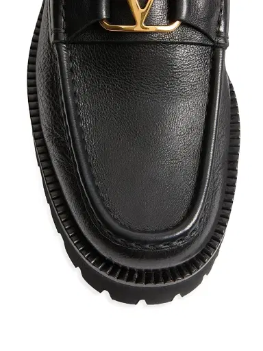 Valentino Garavani Men's VLogo Signature Buffalo Loafers - Black - Size 11.5 | Thumbnail 5 Valentino Garavani Men's VLogo Signature Buffalo Loafers - Black - Size 11.5 | Thumbnail 5